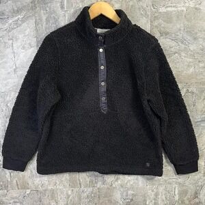 Calvin Klein Performance Fleece Pullover Long Sleeve 1/4 Button Woman's Medium